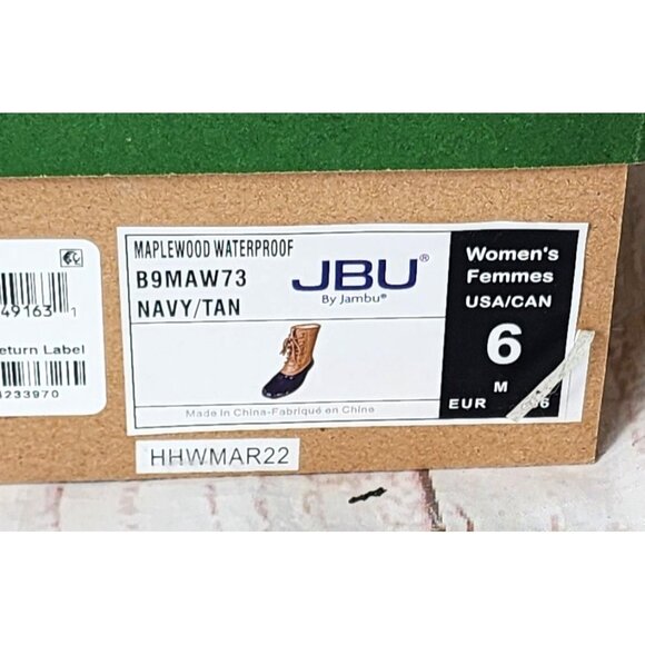 JBU Fall 2022 Navy/Tan Maplewood Waterproof Women’s Boots Size 6M – Stylish - Picture 11 of 16